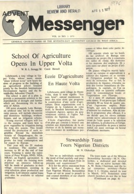 Advent Messenger | March 1, 1976