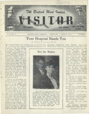 British West Indies Union Visitor | February 1, 1949
