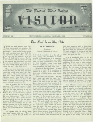 British West Indies Union Visitor | January 1, 1952