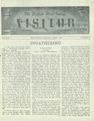 British West Indies Union Visitor | April 1, 1953