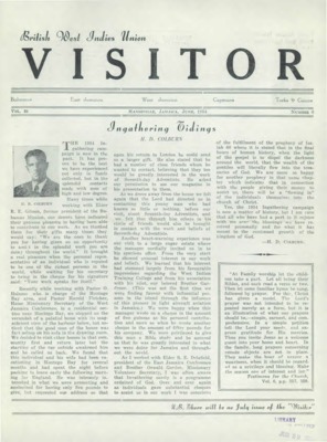 British West Indies Union Visitor | June 1, 1954