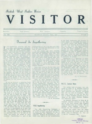 British West Indies Union Visitor | April 1, 1955