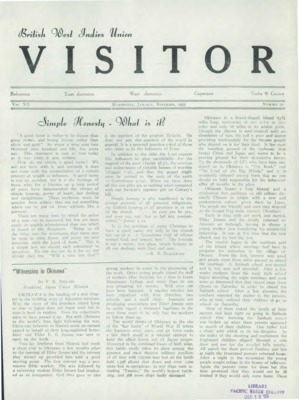 British West Indies Union Visitor | November 1, 1955