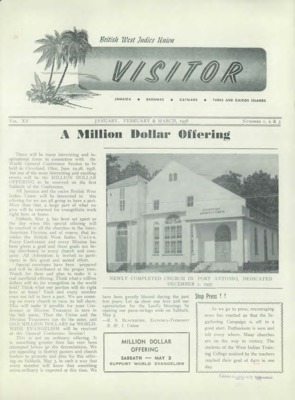 British West Indies Union Visitor | January 1, 1958