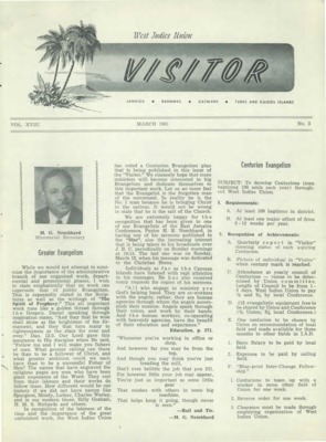 West Indies Union Visitor | March 1, 1961