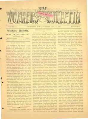 The Worker's Bulletin | January 27, 1903