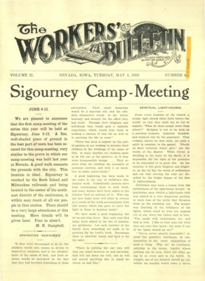 The Worker's Bulletin | May 3, 1910