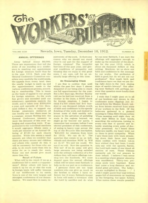 The Worker's Bulletin | December 10, 1912