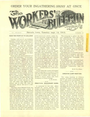 The Worker's Bulletin | September 14, 1915