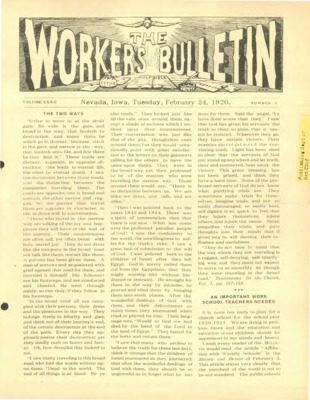 The Worker's Bulletin | February 24, 1920