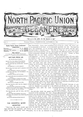North Pacific Union Gleaner | October 23, 1907