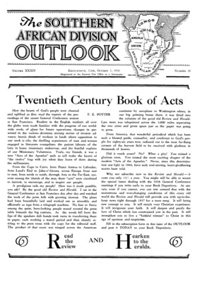 The Southern African Division Outlook | October 1, 1936