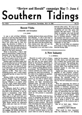 Southern Tidings | May 18, 1938