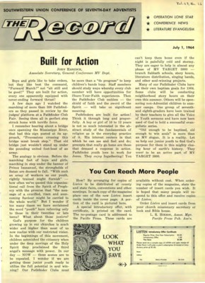 Southwestern Union Record | July 1, 1964