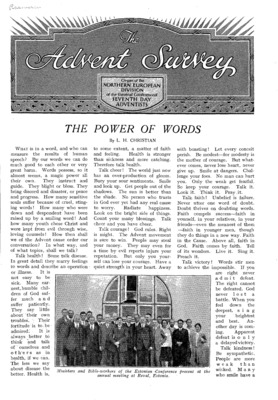 The Advent Survey | August 1, 1929