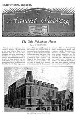 The Advent Survey | May 1, 1930