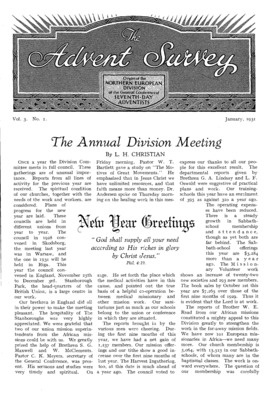 The Advent Survey | January 1, 1931
