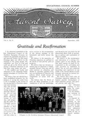 The Advent Survey | September 1, 1932