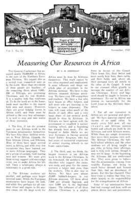 The Advent Survey | November 1, 1933
