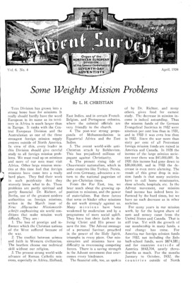 The Advent Survey | April 1, 1934