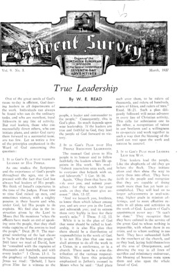 The Advent Survey | March 1, 1937