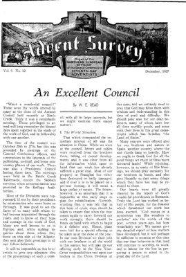 The Advent Survey | December 1, 1937