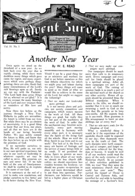 The Advent Survey | January 1, 1938