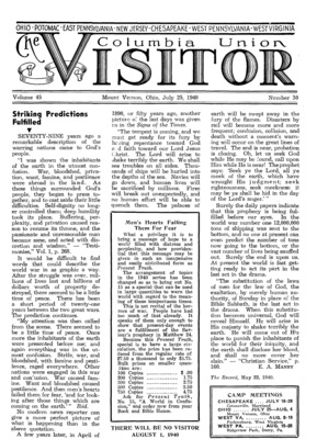 Columbia Union Visitor | July 25, 1940