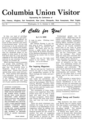 Columbia Union Visitor | October 6, 1949