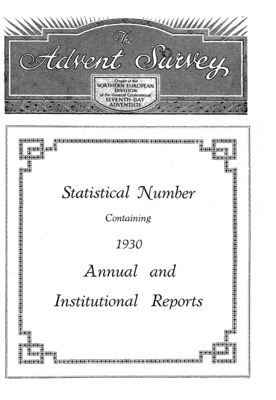 The Advent Survey | April 1, 1931