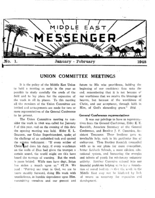 Middle East Messenger | January 1, 1948