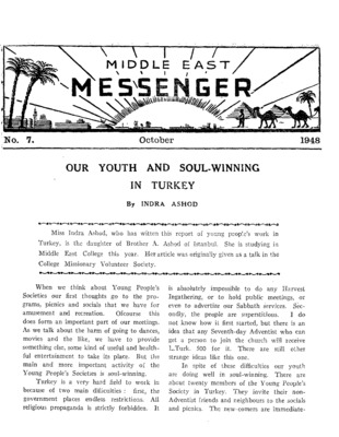 Middle East Messenger | October 1, 1948