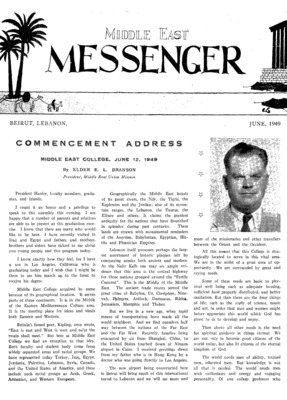 Middle East Messenger | June 1, 1949