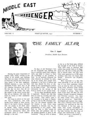 Middle East Messenger | January 1, 1952