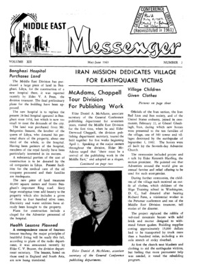 Middle East Messenger | May 1, 1963
