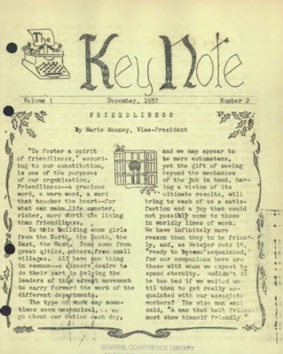 The Keynote | December 1, 1937