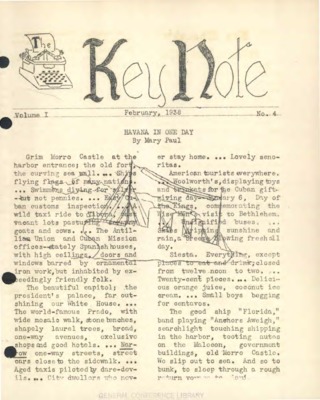 The Keynote | February 1, 1938