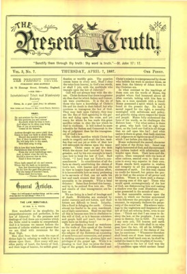 The Present Truth | April 7, 1887
