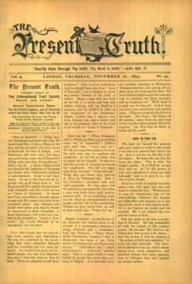 The Present Truth | November 16, 1893