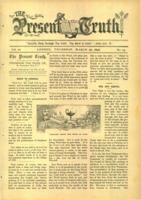 The Present Truth | March 26, 1896