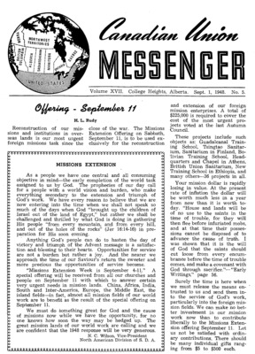 Canadian Union Messenger | September 1, 1948