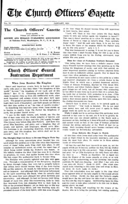 The Church Officers' Gazette | January 1, 1924
