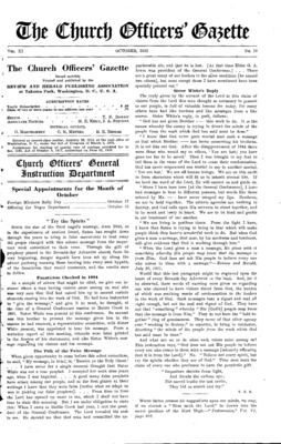 The Church Officers' Gazette | October 1, 1925
