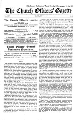 The Church Officers' Gazette | March 1, 1927