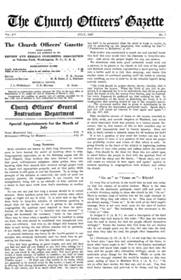 The Church Officers' Gazette | July 1, 1929