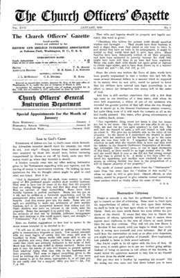 The Church Officers' Gazette | January 1, 1930