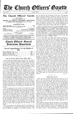 The Church Officers' Gazette | May 1, 1930