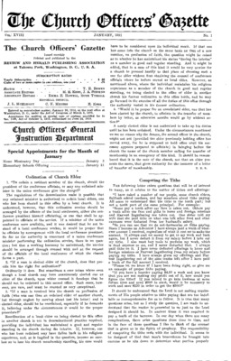 The Church Officers' Gazette | January 1, 1931