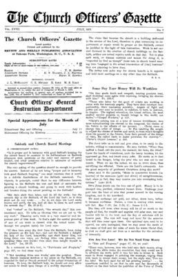 The Church Officers' Gazette | July 1, 1931