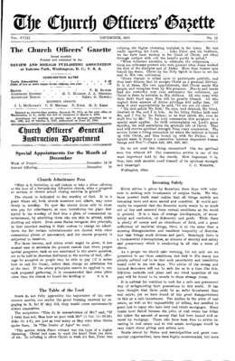The Church Officers' Gazette | December 1, 1931
